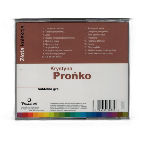 Krystyna Pronko - Zlota kolekcja - Subtelna gra (CD) NEW - Picture 2 of 2